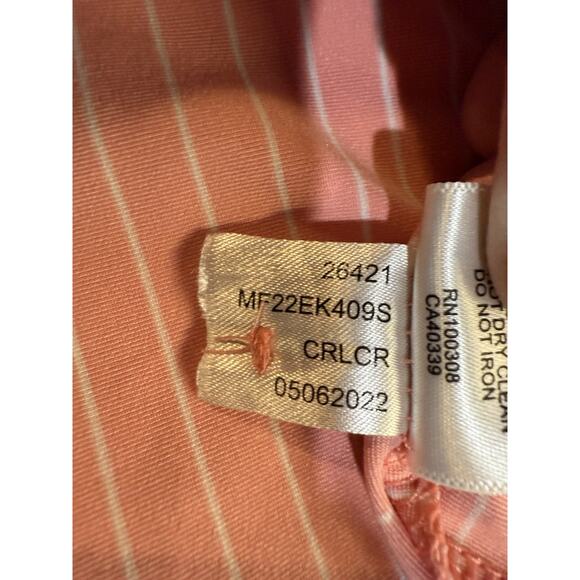 Peter Millar Summer Comfort Men's Polo Shirt Sz S Pink Pin Stripe Golf Preppy - Picture 11 of 12